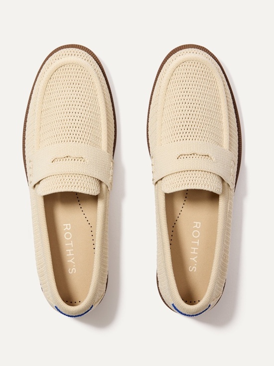 Rothy's Shoes - Rothy's The Penny Loafer - Conch Raffia-Knit Size 8.5
